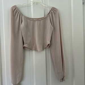 Altar’s State S crop top NWT tan